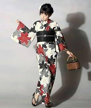 浴衣　赤黒 楽天市場】☆7点セット☆ 浴衣 高校生 浴衣 黒 赤 桜柄 浴衣